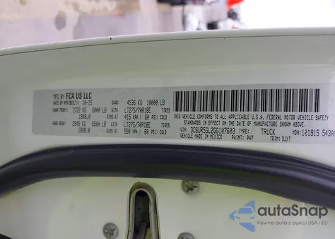 2016 Ram 2500 Laramie Longhorn from USA, damaged, VIN 3C6UR5GL2GG107603